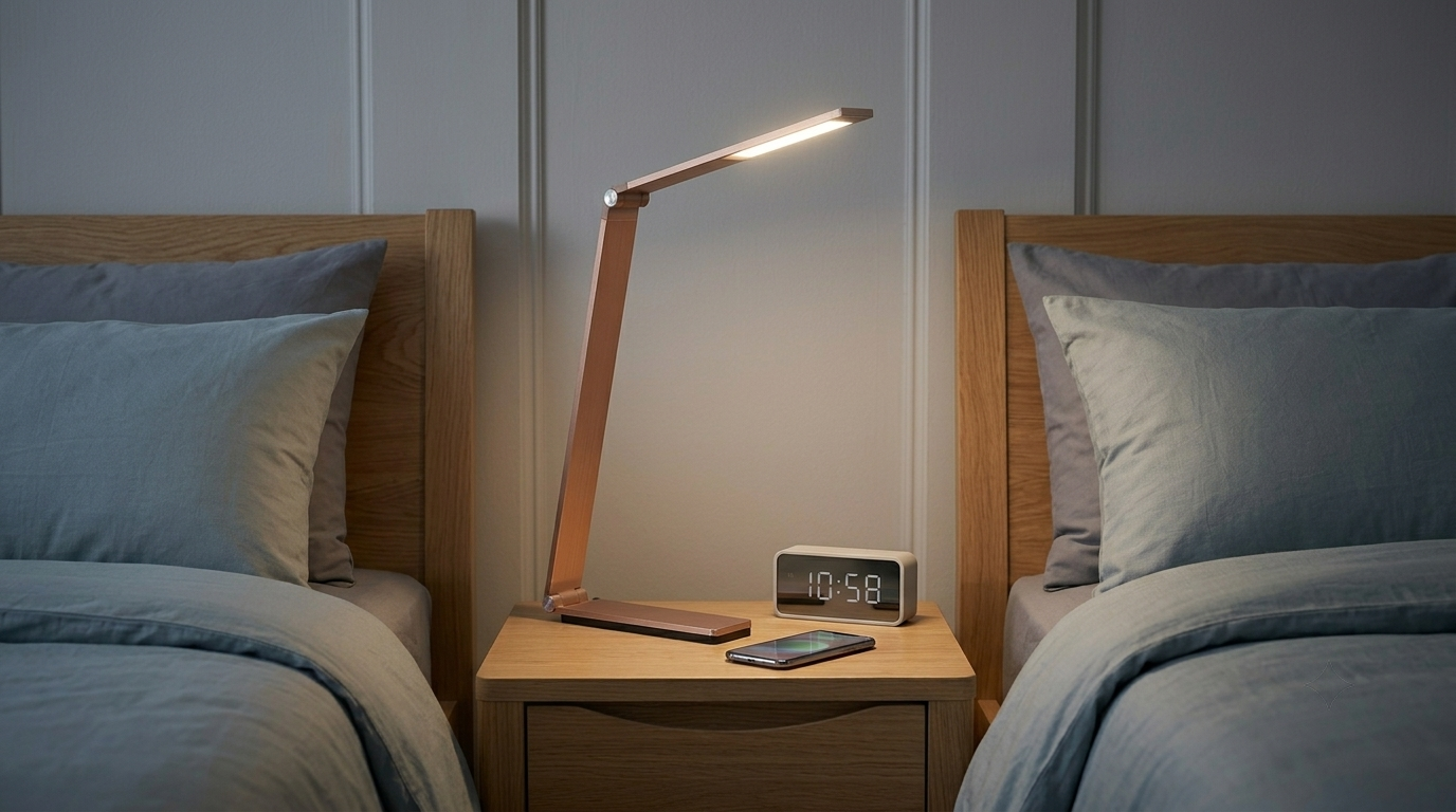 Lampe de bureau portable moderne à deux barres