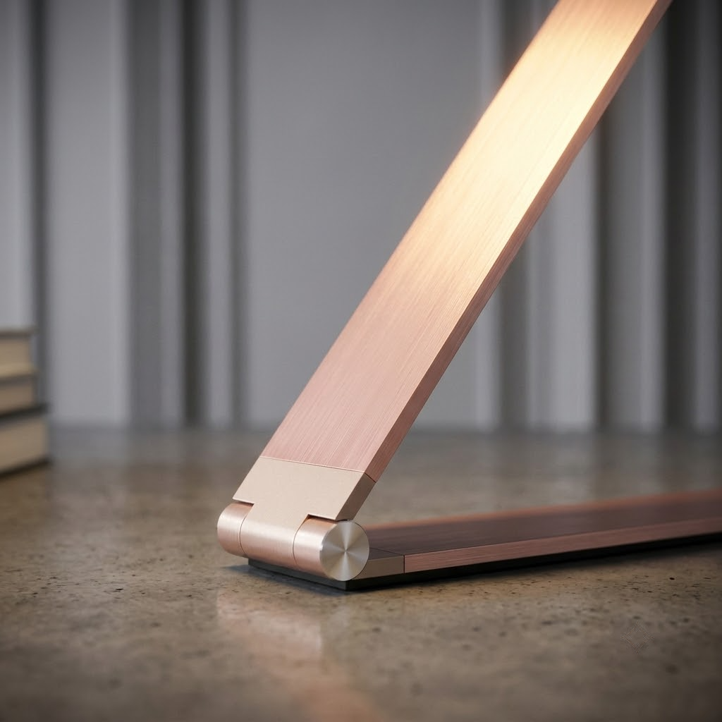 Lampe de bureau à DEL géométrique moderne Artemis - Métal brossé