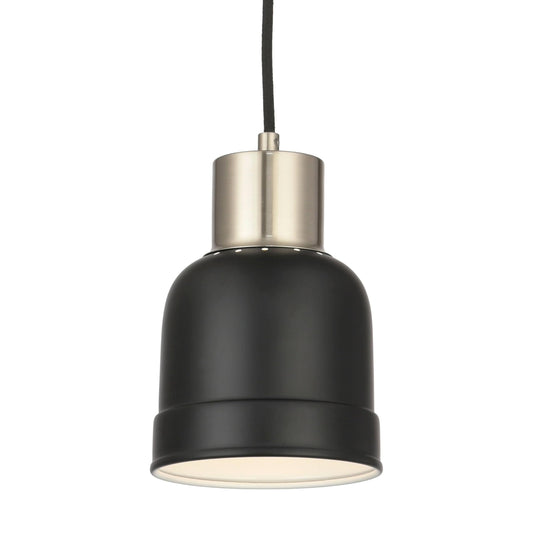 Creation Nova Miska 3-Light Pendant Chandelier, Matte Black, Industrial Style, Indoor Ceiling Light Fixture