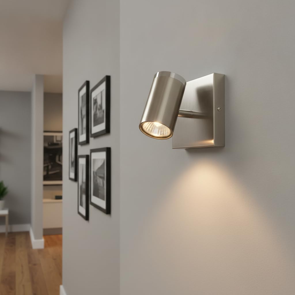 Creation Nova Railhead Single-Light Track Head, Adjustable Accent Spotlight, Modern Style, Indoor, Energy-Saving LED