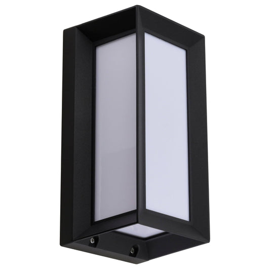 Creation Nova Modern Black Square Wall Sconce, LED, Indoor/Outdoor