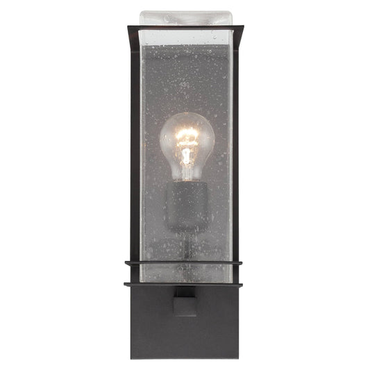 Creation Nova Lucerna Outdoor Wall Sconce, Black, Frosted Glass, Modern, Energy-Saving LED