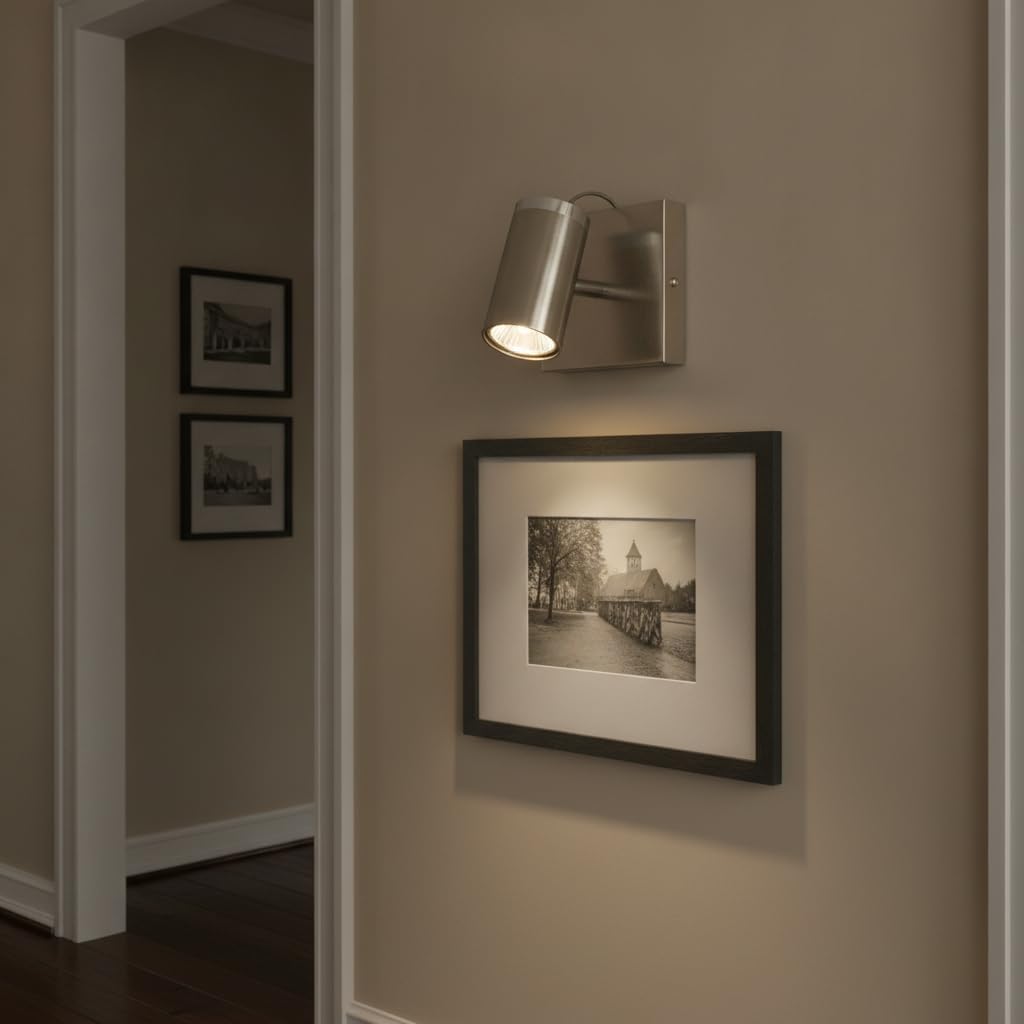 Creation Nova Railhead Single-Light Track Head, Adjustable Accent Spotlight, Modern Style, Indoor, Energy-Saving LED