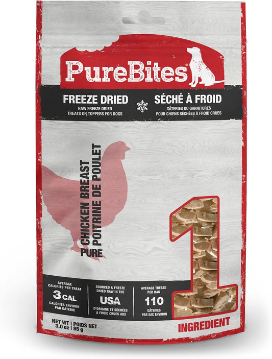 PureBites Poitrine de poulet pour chiens, 3.0oz / 85g - Taille moyenne