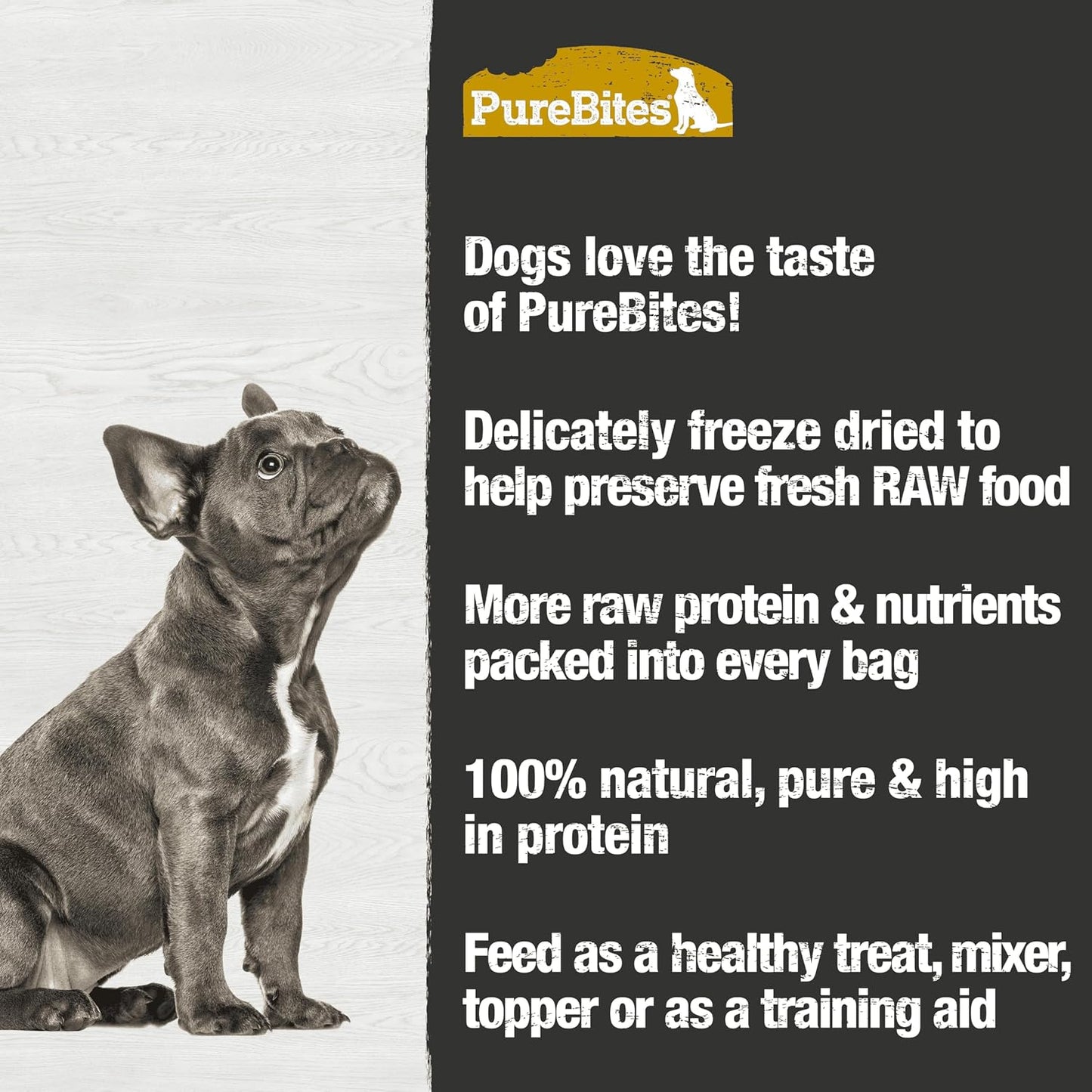 PureBites Friandises lyophilisées pour chiens au foie de porc 100g