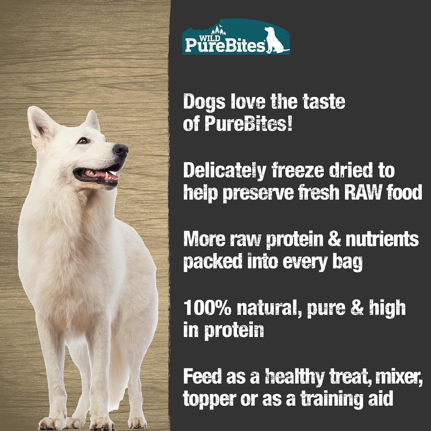 Gâteries au Capelan Sauvage Lyophilisé PureBites pour Chiens 2.1oz (60g)