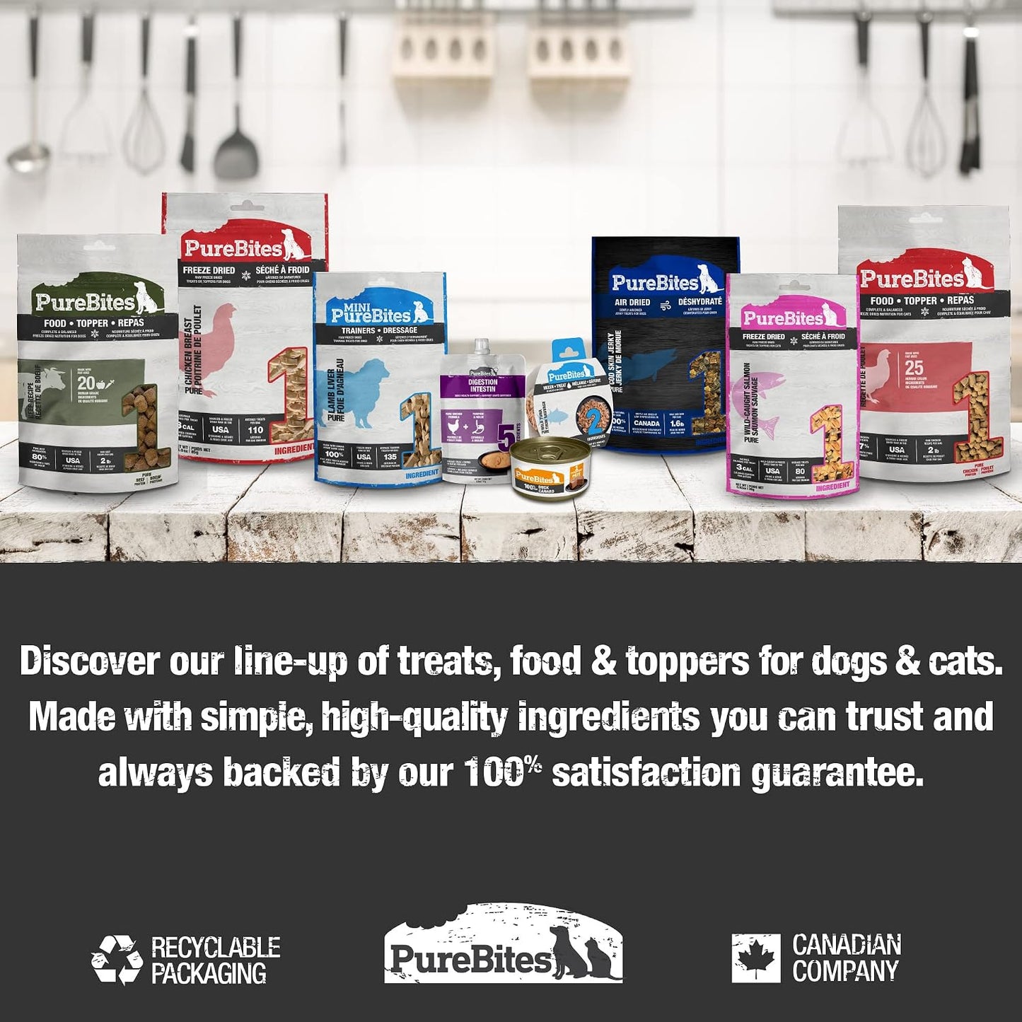 PureBites Friandises lyophilisées pour chiens au foie de porc 100g