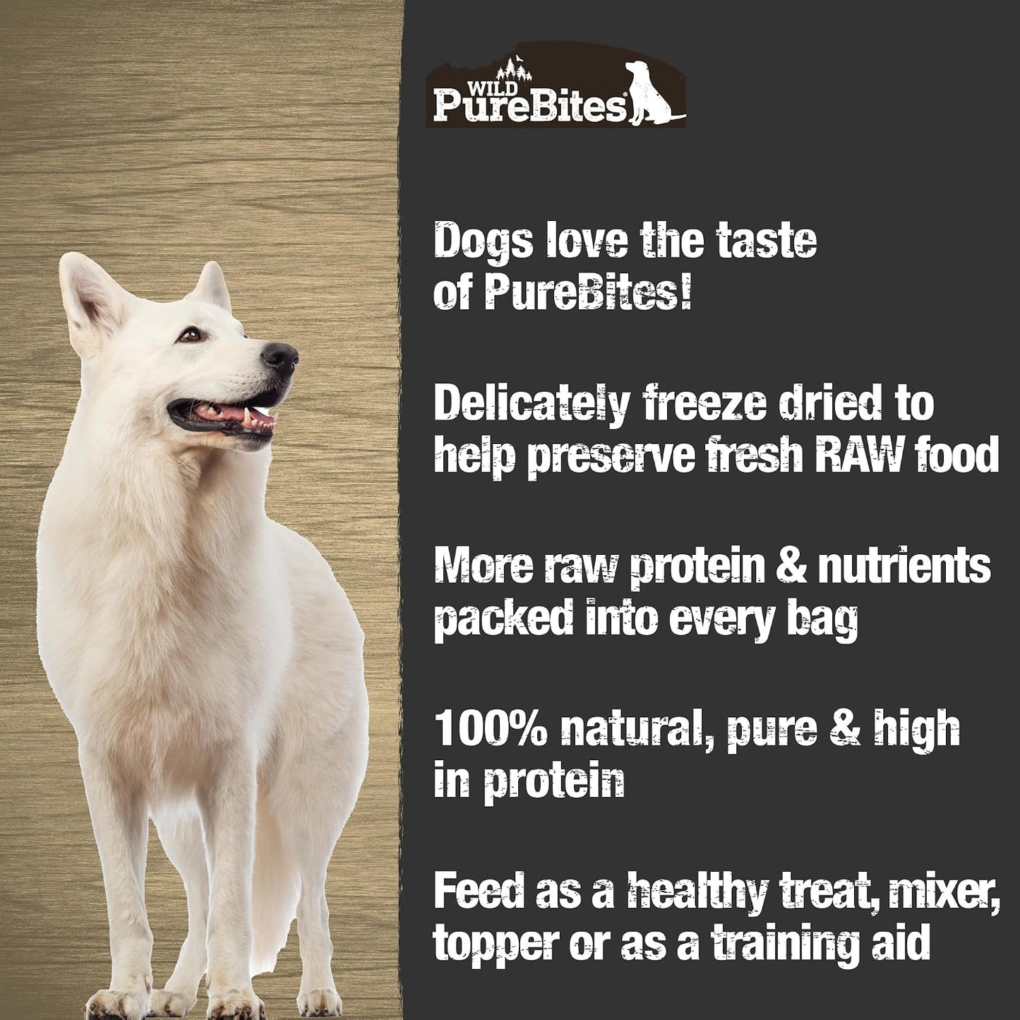 PureBites Friandises lyophilisées pour chiens au foie de bison sauvage 60 g (2,1 oz)