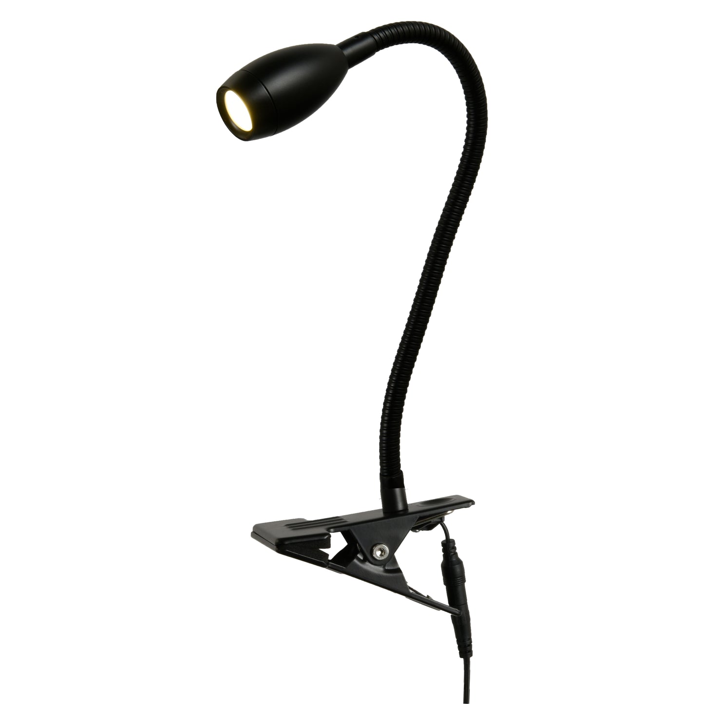 Lampe de lecture à LED CREATION NOVA à pince col de cygne flexible - Lampe de chevet à pince en métal