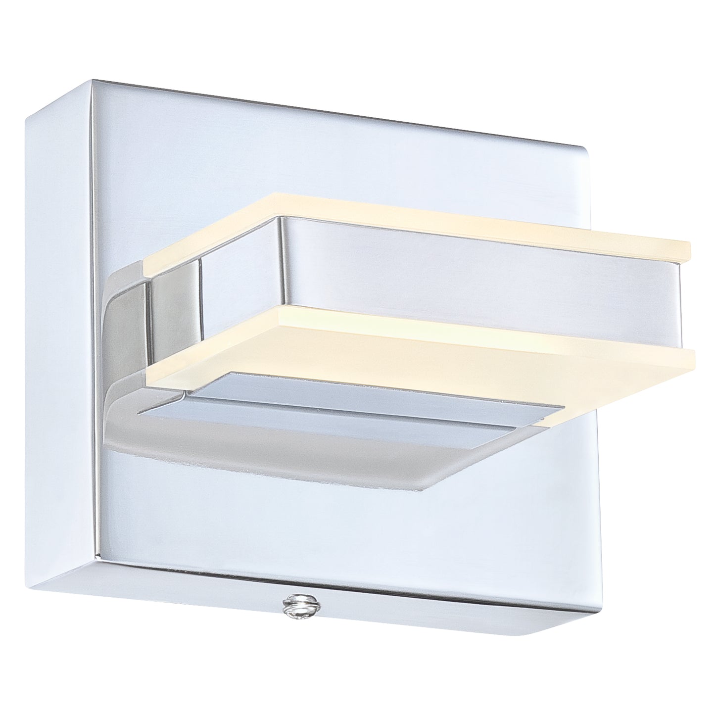 Applique murale LED chromée moderne - Lumière d'appoint intérieure élégante vers le haut et vers le bas