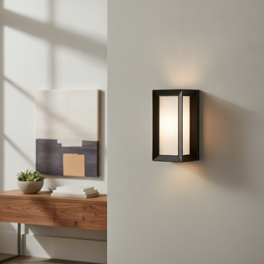 CREATION NOVA Boîte noire carrée Lumières d'extérieur de terrasse Collection linéaire 10W