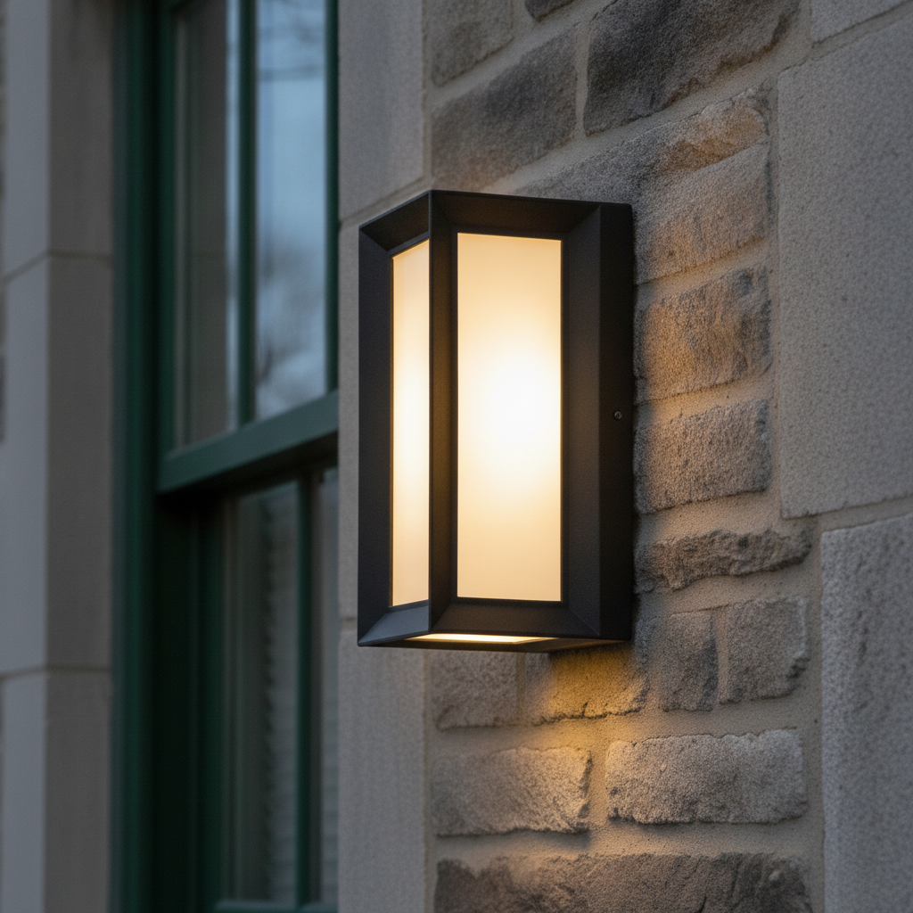 CREATION NOVA Boîte noire carrée Lumières d'extérieur de terrasse Collection linéaire 10W