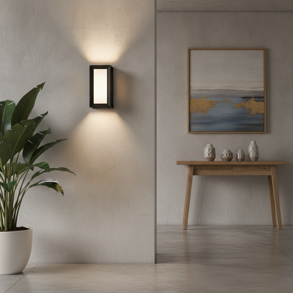 CREATION NOVA Boîte noire carrée Lumières d'extérieur de terrasse Collection linéaire 10W