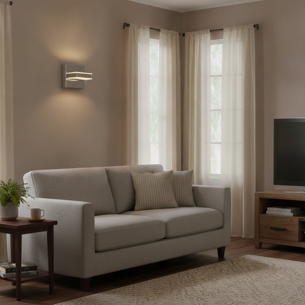 Applique murale LED chromée moderne - Lumière d'appoint intérieure élégante vers le haut et vers le bas