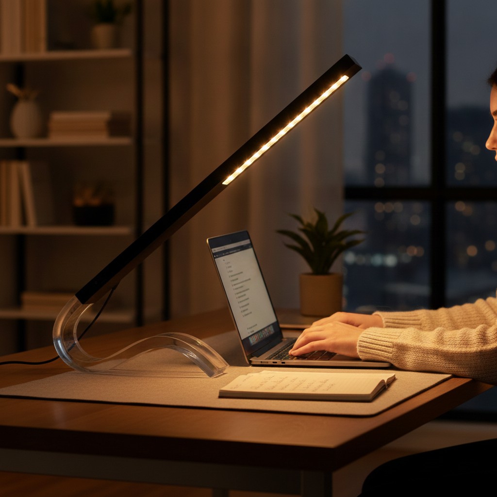 CREATION NOVA Lampe de Table LED Designer Noir Mat Portable - Lumière de Salon Sans Fil