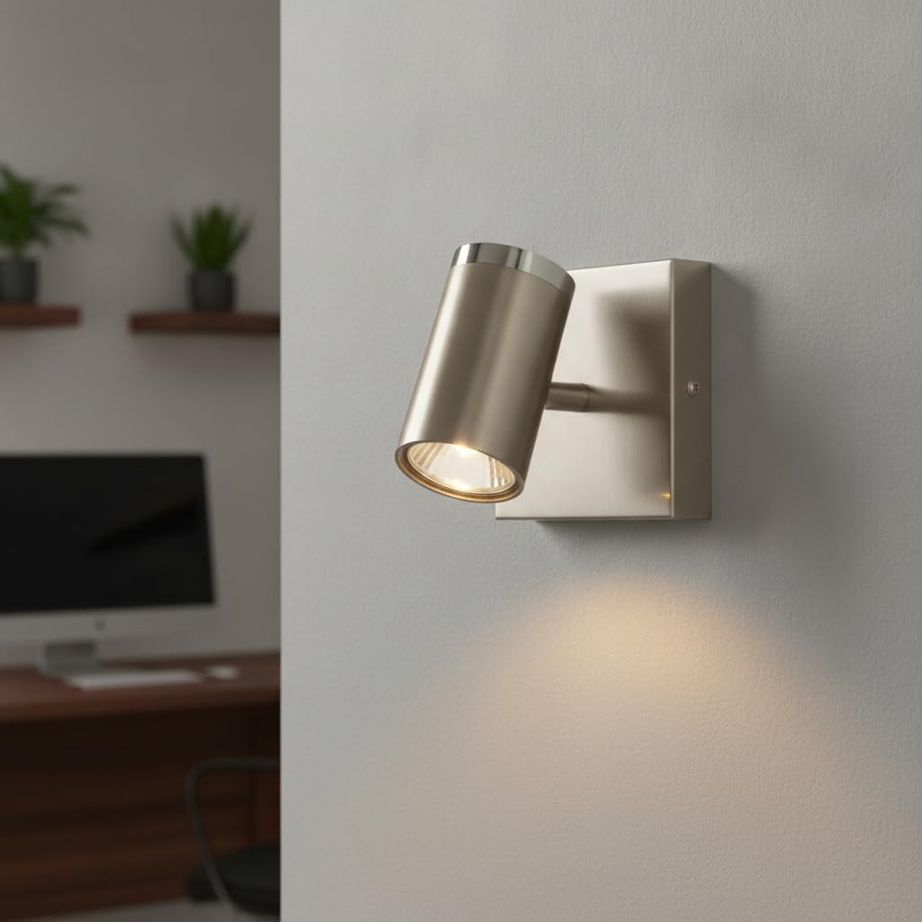 Creation Nova Railhead Single-Light Track Head, Adjustable Accent Spotlight, Modern Style, Indoor, Energy-Saving LED
