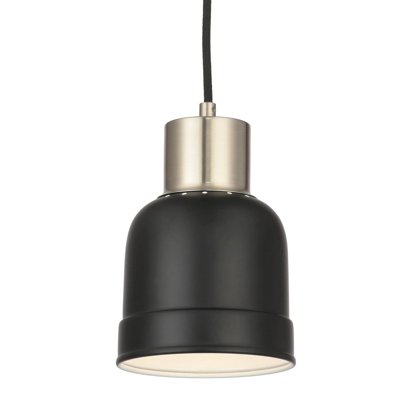 Creation Nova Miska 3-Light Pendant Chandelier, Matte Black, Industrial Style, Indoor Ceiling Light Fixture